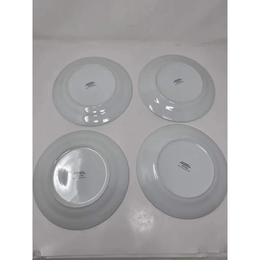 Pottery Barn Nantucket Nautical Glazed Stoneware Salad Plates 9